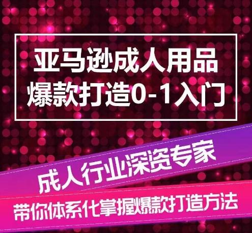 亚马逊成人用品爆款打造0-1入门，系统化讲解亚马逊成人用品爆款打造的流程-知芽创业社