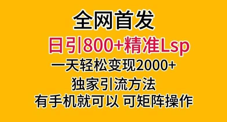 全网首发！日引800+精准老色批，一天变现2000+，独家引流方法，可矩阵操作【揭秘】-知芽创业社