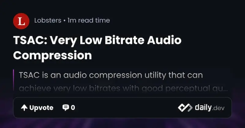 TSAC ｜音频压缩-知芽创业社