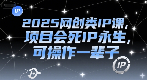 2025网创类IP课，项目会死IP永生，可操作一辈子-知芽创业社
