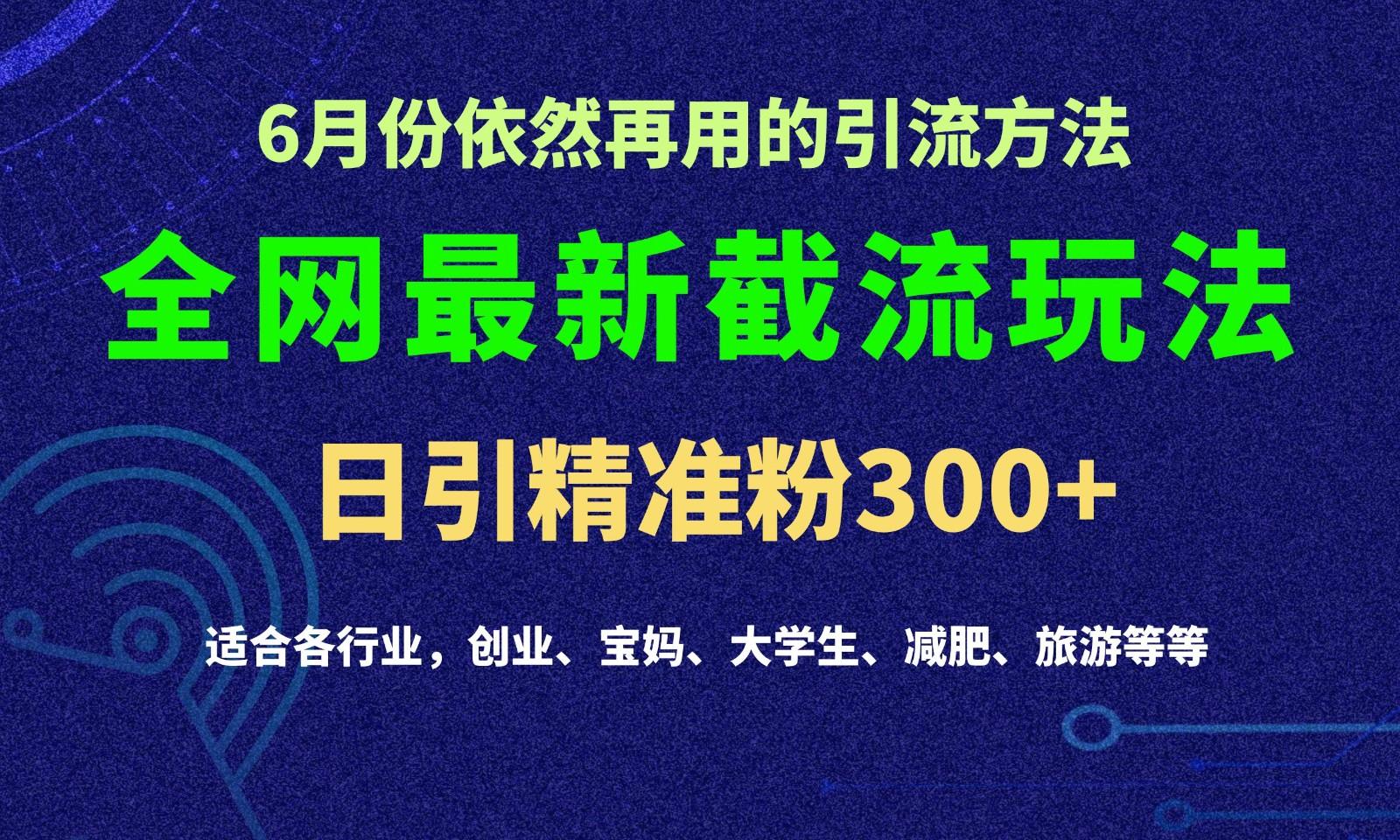 2024全网最新截留玩法，每日引流突破300+-知芽创业社