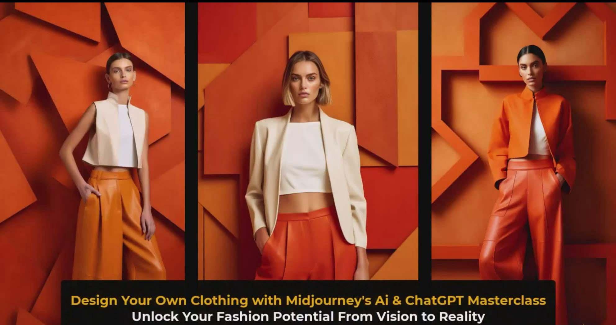 图片[3]-利用 Midjourneys Ai 人工智能设计自己的服装AI大师班-10节课-中英字幕-知芽创业社