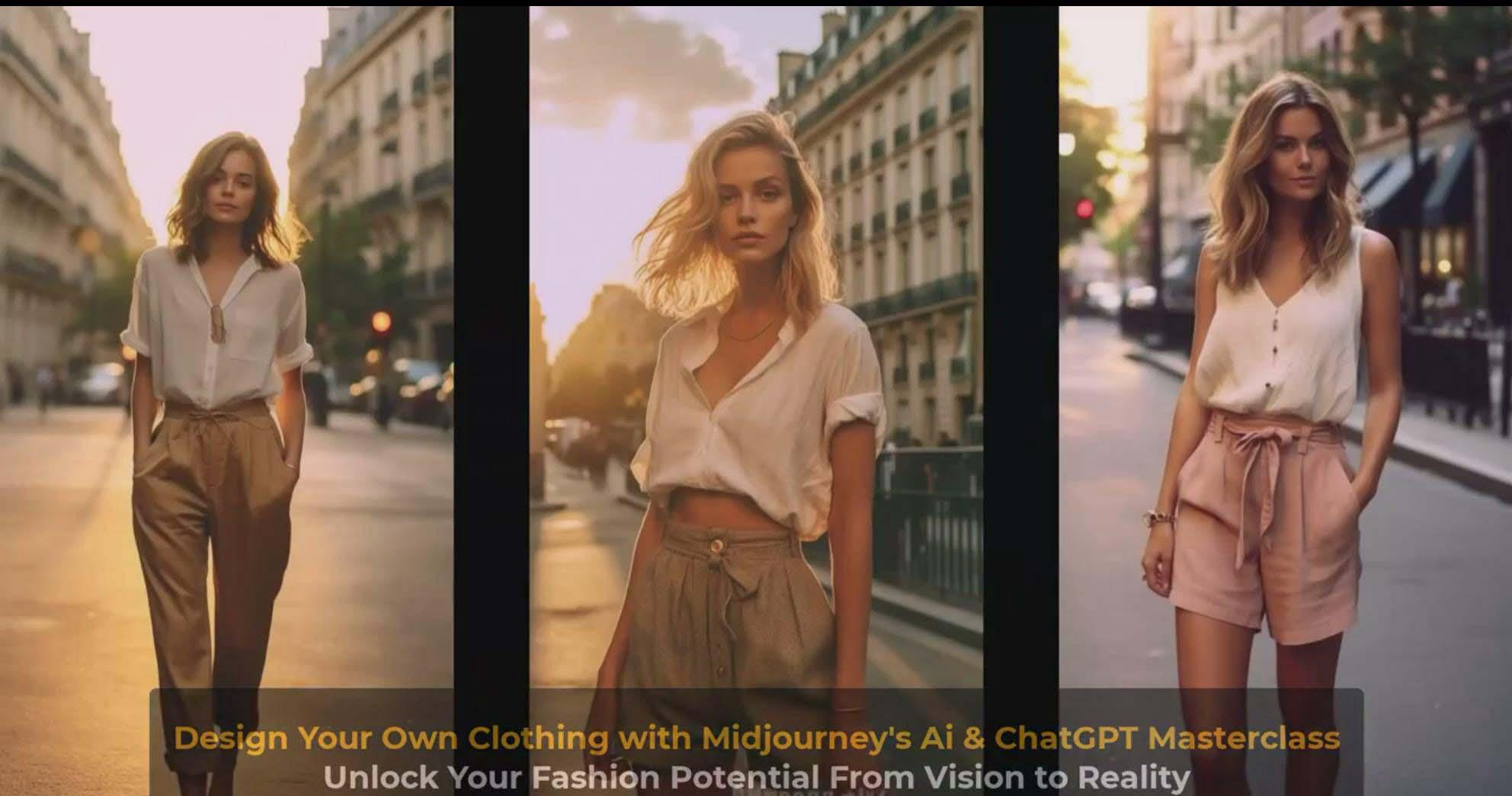 图片[9]-利用 Midjourneys Ai 人工智能设计自己的服装AI大师班-10节课-中英字幕-知芽创业社