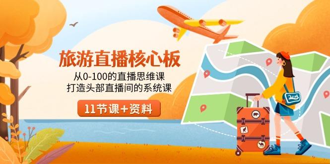 旅游-直播核心板，从0-100的直播思维课，打造头部直播间的系统课-知芽创业社