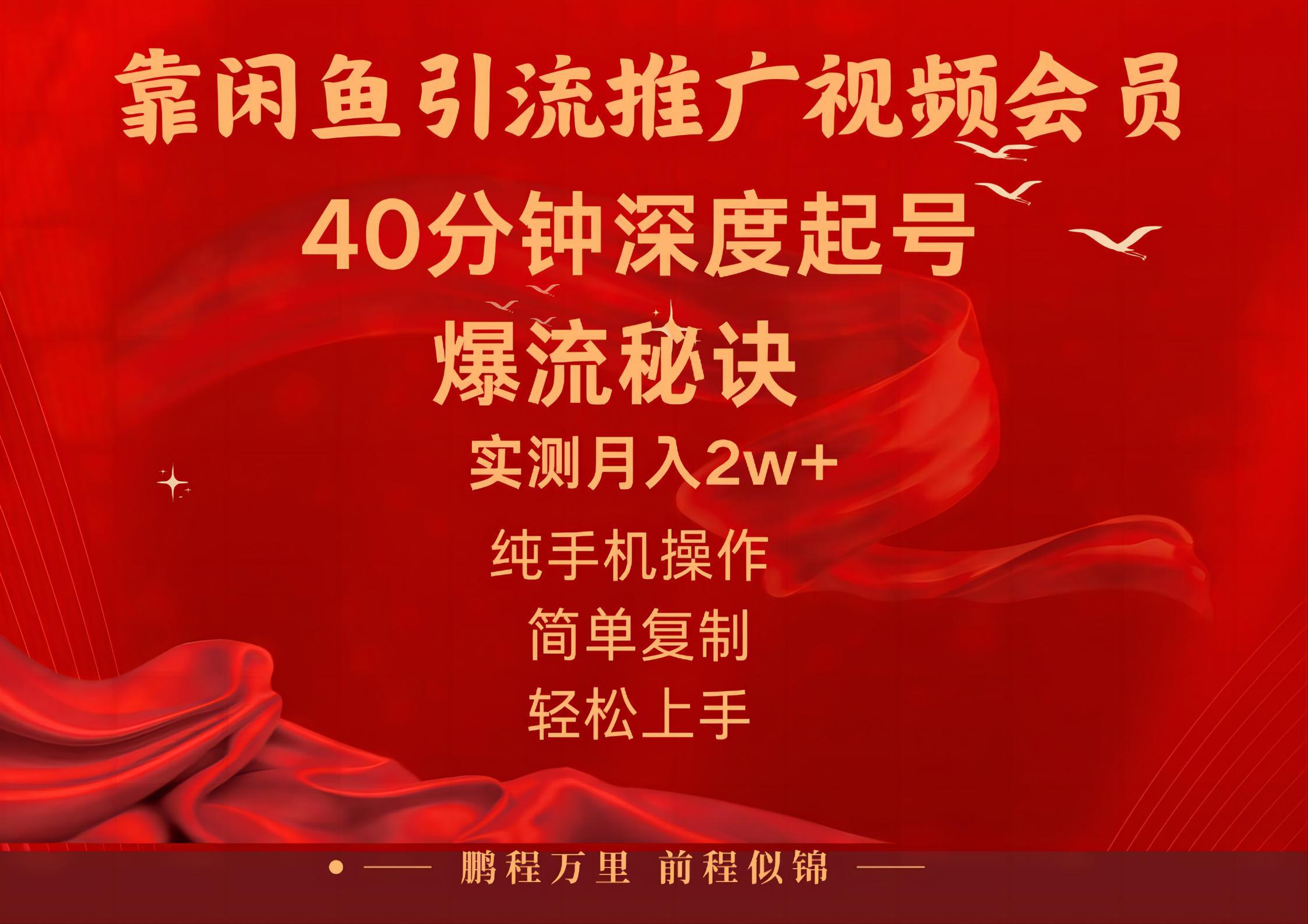 闲鱼暴力引流推广视频会员，能做到日入2W+，操作简单-知芽创业社