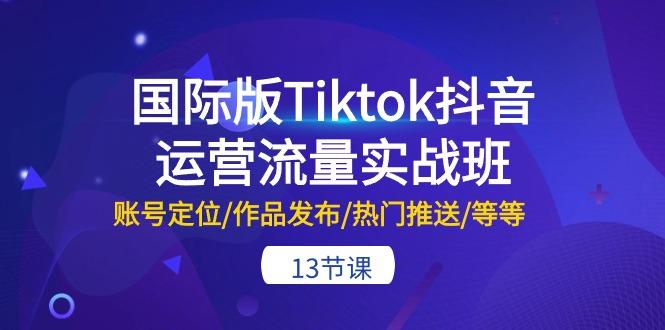 国际版Tiktok抖音运营流量实战班：账号定位/作品发布/热门推送/等等-13节-知芽创业社