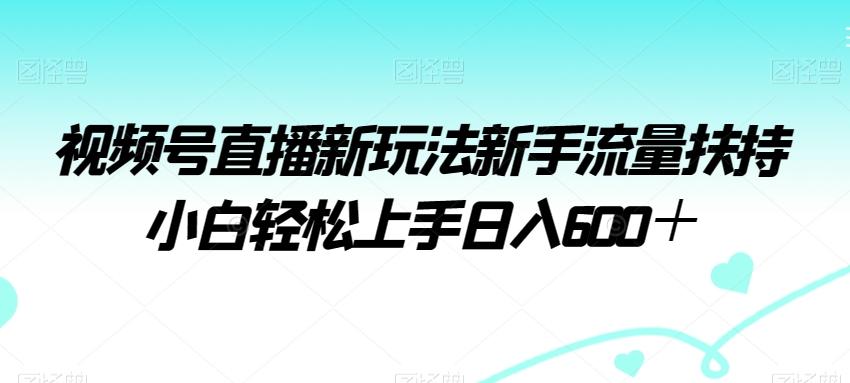视频号直播新玩法新手流量扶持小白轻松上手日入600＋【揭秘】-知芽创业社