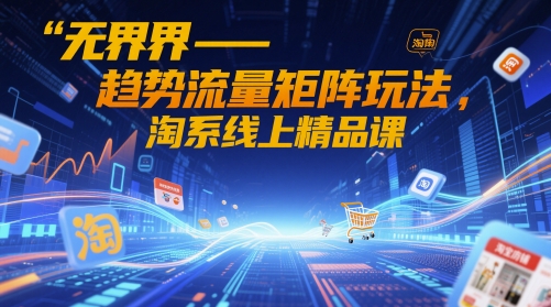 无界-趋势流量矩阵玩法，淘系线上精品课-知芽创业社