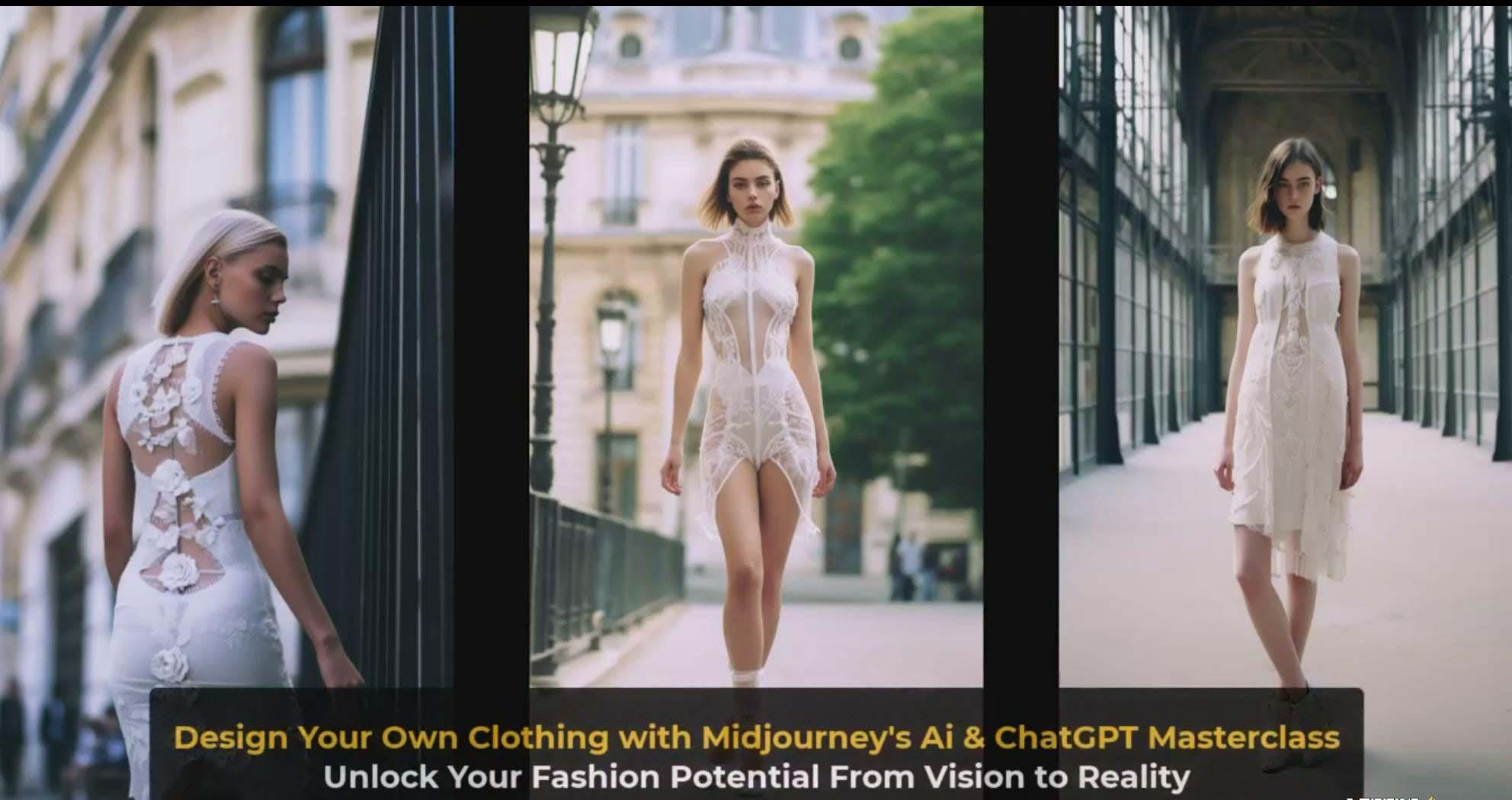 图片[4]-利用 Midjourneys Ai 人工智能设计自己的服装AI大师班-10节课-中英字幕-知芽创业社