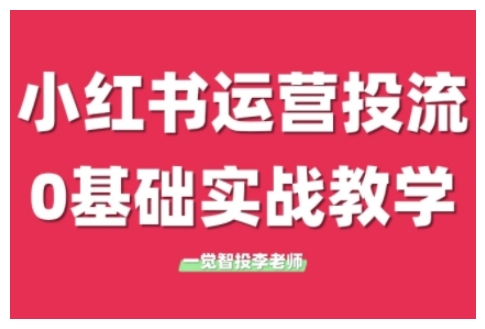 小红书运营投流，小红书广告投放从0到1的实战课，学完即可开始投放(更新)-小艾项目网