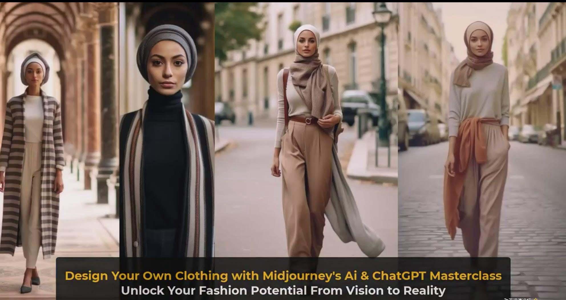 图片[10]-利用 Midjourneys Ai 人工智能设计自己的服装AI大师班-10节课-中英字幕-知芽创业社