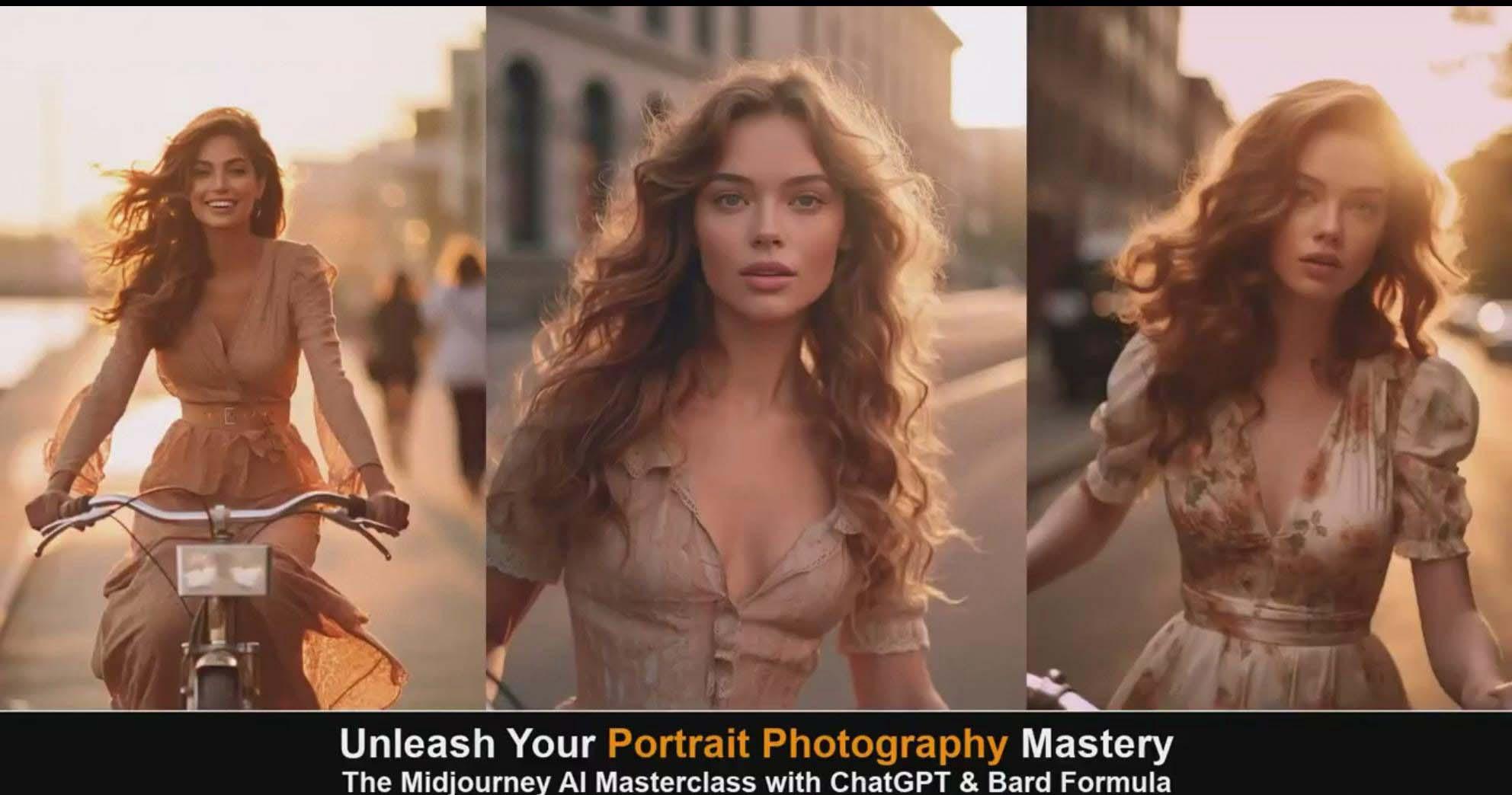 图片[4]-(9312期)Midjourney v5 ChatGPT 和 Bard AI人工智能人像摄影大师班-15节-中英字幕-知芽创业社