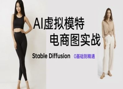 AI虚拟模特电商图实战，AI绘画Stable Diffusion 0基础到精通-知芽创业社
