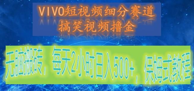 VIVO短视频细分赛道，搞笑视频撸金，无脑搬砖，每天2小时日入500+，保姆式教程-知芽创业社