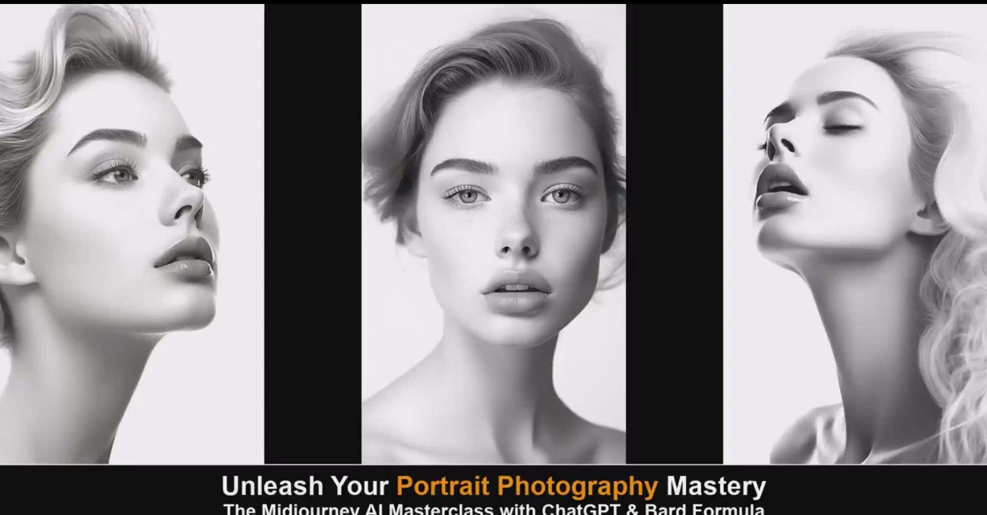 图片[1]-(9312期)Midjourney v5 ChatGPT 和 Bard AI人工智能人像摄影大师班-15节-中英字幕-知芽创业社