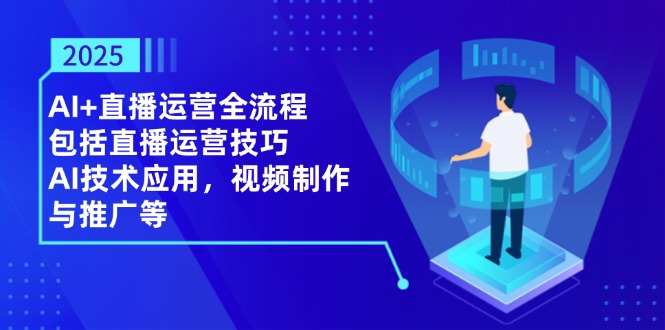 2025AI+直播运营全流程，包括直播运营技巧，AI技术应用，视频制作与推广等-知芽创业社