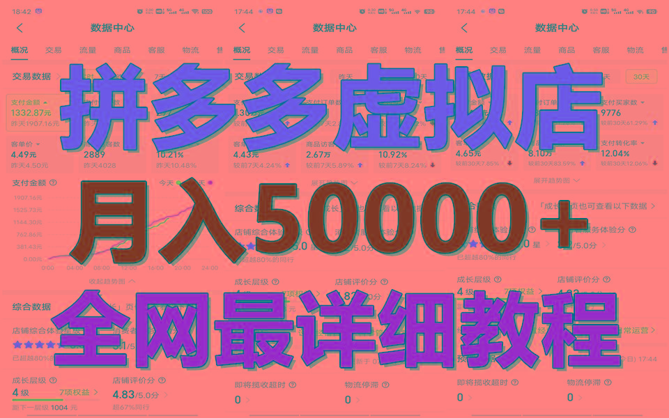 拼多多虚拟电商训练营月入50000+你也行，暴利稳定长久，副业首选-知芽创业社