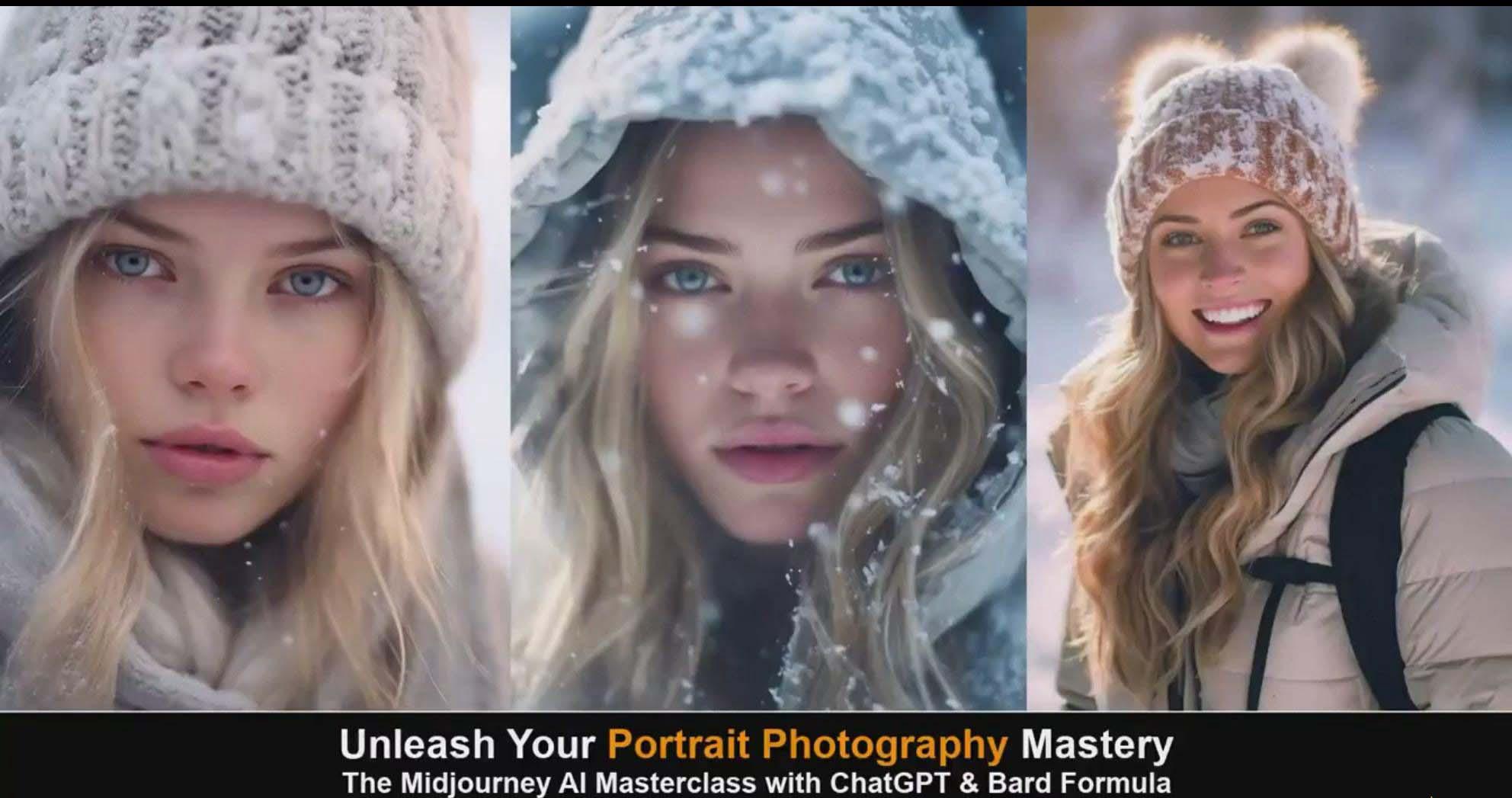 图片[5]-(9312期)Midjourney v5 ChatGPT 和 Bard AI人工智能人像摄影大师班-15节-中英字幕-知芽创业社