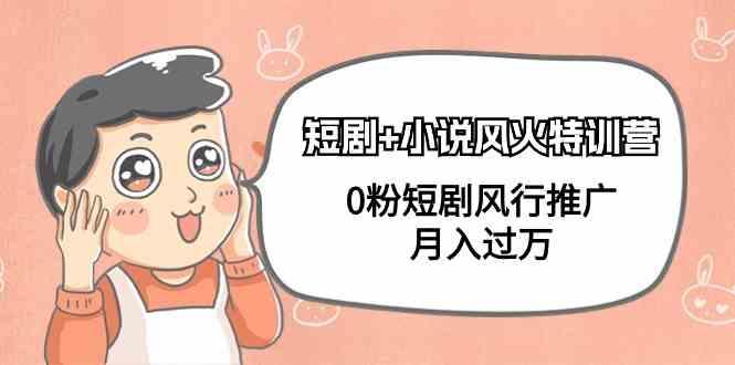 小说+短剧风火特训营，0粉短剧小说风行推广，实现月入过万-知芽创业社